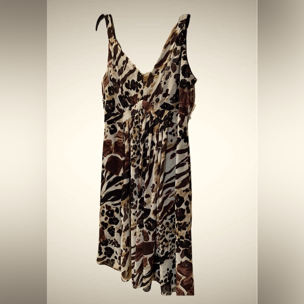 Evan Picone chiffon animal print dress